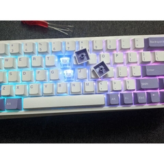 Bộ Keycap 68 phím White Purple PBT double shot tháo phím NJ68