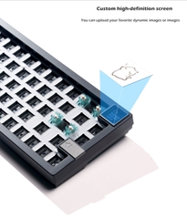 Kit bàn phím cơ Zuoya GMK67S không dây 3 mode keymap VIA RGB hotswap mạch xuôi