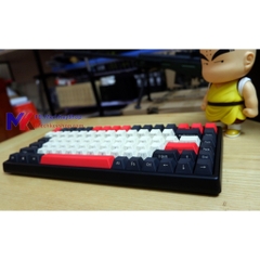 Bàn phím cơ mini không dây Keycool KC84 - Keycap PBT Ninja, Led Trắng, Switch Gateron Black [MKSHOP]
