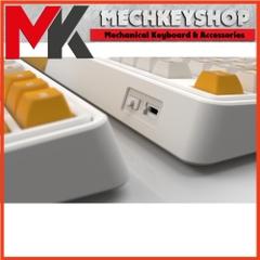 Bàn phím cơ FL-Esports CMK87 Yellow & White 3 Mode (Type-C / Bluetooth / 2.4G) - Hàng chính hãng