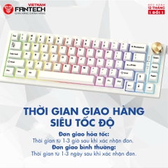 Bàn phím cơ custom FANTECH MK858 MAXFIT67 LED RGB Tháo lắp hotswap - Switch Gateron CAP milky yellow