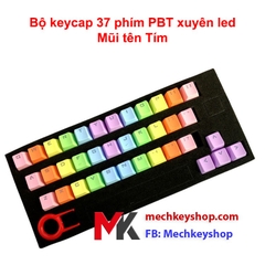 Bộ keycap 37 phím Rainbow PBT xuyên led cho bàn phím cơ