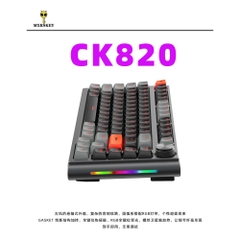 Kit bàn phím cơ CK820 Aluminum, 3 mode, mạch xuôi, gasket mount | MKSHOP