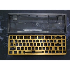 Bộ vỏ màu smoke (đen trong) và plate đồng cho bàn phím cơ NJ68
