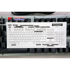 Bàn phím cơ MK Pro Gaming, Switch GATERON quang học, RGB, LED nháy theo nhạc, Driver tiếng anh, chống nước