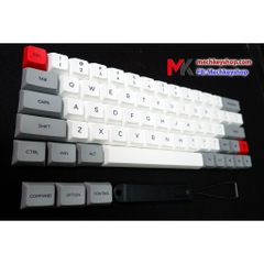 Bộ keycap dùng cho bàn phím cơ GK64s GK64, trắng phối xám