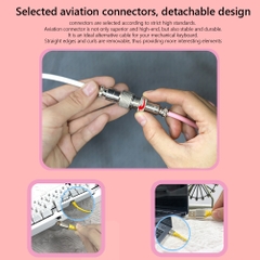Dây Cáp Custom Bàn Phím Cơ Ajazz Cable AL60, dây xoắn 3 đoạn tháo rời