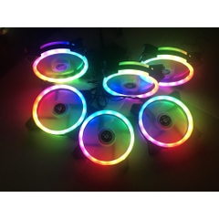 Quạt tản nhiệt Fan led RGB - Coolman/ Vitra Dual Ring RGB - Bảo hành 12 tháng - MKSHOP