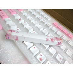 Bộ nút Keycap Sakura hoa anh đào 104+9 phím Thick PBT Dye Sub