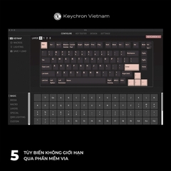 Bộ kit bàn phím cơ Keychron V1 QMK / VIA - BH 12 tháng chính hãng