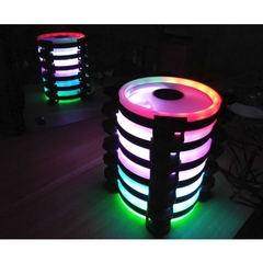 Quạt tản nhiệt Fan led RGB - Coolman/ Vitra Dual Ring RGB - Bảo hành 12 tháng - MKSHOP