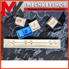 Bộ keycap Genshin Impact PBT in dye sub 134 phím dùng được cho razer
