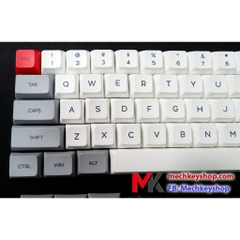 Bộ keycap dùng cho bàn phím cơ GK64s GK64, trắng phối xám