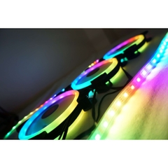 Quạt tản nhiệt Fan led RGB - Coolman/ Vitra Dual Ring RGB - Bảo hành 12 tháng - MKSHOP