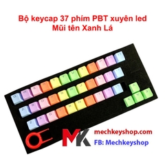 Bộ keycap 37 phím Rainbow PBT xuyên led cho bàn phím cơ