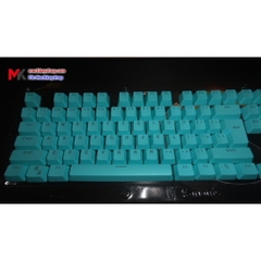 Bộ keycap 104+2 phím pbt double shot xuyên led - Xanh lơ