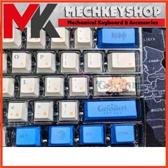 Bộ keycap Genshin Impact PBT in dye sub 134 phím dùng được cho razer