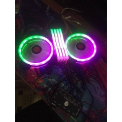 Quạt tản nhiệt Fan led RGB - Coolman/ Vitra Dual Ring RGB - Bảo hành 12 tháng - MKSHOP