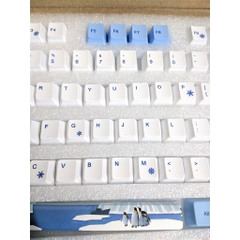 Bộ Keycap chim cánh cụt 104+9 phím PBT in Dye Sub