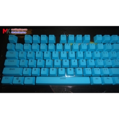 Bộ keycap 104+2 phím pbt double shot xuyên led - Xanh Blue