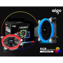 Bộ 5 quạt LED AIGO RGB 12cm + mạch điều khiển