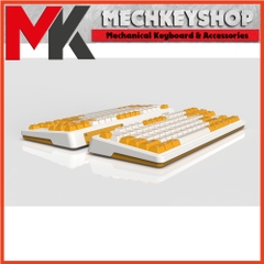 Bàn phím cơ FL-Esports CMK87 Yellow & White 3 Mode (Type-C / Bluetooth / 2.4G) - Hàng chính hãng