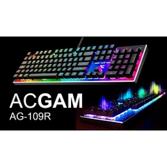 Bàn phím cơ ACGAM AG-109R, led RGB, nháy theo nhạc, Driver điều khiển