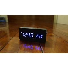 [GJ] Đồng hồ gỗ led để bàn
