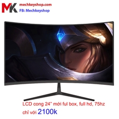Màn hình cong 24 inch full HD, panel MVA, Full HD, 75hz Mới full box