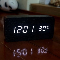 [GJ] Đồng hồ gỗ led để bàn