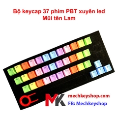 Bộ keycap 37 phím Rainbow PBT xuyên led cho bàn phím cơ