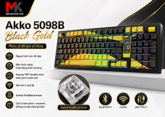 Bàn Phím Cơ Akko 5098B Black Gold (Cũ) - Vẻ Đẹp Quyền Lực, Keycap Side Print Xuyên LED | MKShop