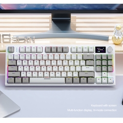 Bàn Phím Cơ Attack Shark K86 RGB, 3 Modes , Có màn Hình, Núm Vặn, Hotswap 5 pin