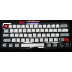 Bộ keycap dùng cho bàn phím cơ GK64s GK64, trắng phối xám