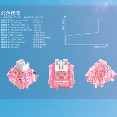 5 công tắc bàn phím cơ  CIY Magic Sakura Linear 45g