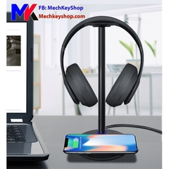 GIÁ TREO TAI NGHE KIM LOẠI NEW BEE KIÊM SẠC KHÔNG DÂY