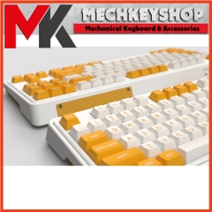 Bàn phím cơ FL-Esports CMK87 Yellow & White 3 Mode (Type-C / Bluetooth / 2.4G) - Hàng chính hãng