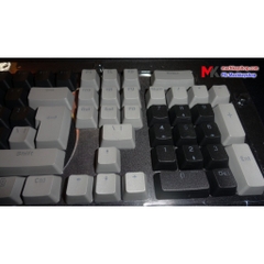 Bộ keycap 104+2 phím pbt double shot xuyên led - Đen phối xám