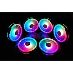 Quạt tản nhiệt Coolmoon V4, led RGB cả vòng Dual Riing và tâm [GJ]