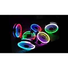 Quạt tản nhiệt Fan led RGB - Coolman/ Vitra Dual Ring RGB - Bảo hành 12 tháng - MKSHOP