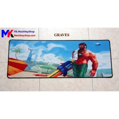 [Thanh lý] Mouse Pad, tấm lót chuột 80*30cm dày 2mm, các mẫu: lmht, horde, dota, zed, riven, graves, ahri, leesin