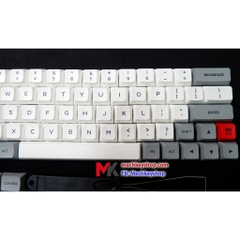 Bộ keycap dùng cho bàn phím cơ GK64s GK64, trắng phối xám