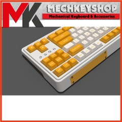 Bàn phím cơ FL-Esports CMK87 Yellow & White 3 Mode (Type-C / Bluetooth / 2.4G) - Hàng chính hãng
