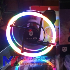 Quạt case, quạt tản nhiệt 12cm Dual Riing Double Halo X1 led rainbow