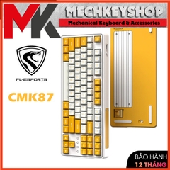 Bàn phím cơ FL-Esports CMK87 Yellow & White 3 Mode (Type-C / Bluetooth / 2.4G) - Hàng chính hãng