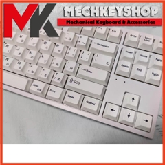 Bộ keycap BOW White Minimalist Cherry profile thick PBT cho bàn phím cơ