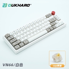 Bàn phím cơ DUKHARO VN66 kết nối 3 chế độ | Mạch xuôi | Knob núm vặn