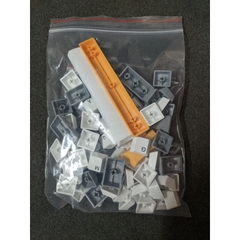 Bộ keycap NJ68 White Grey tháo phím