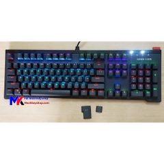 Bộ keycap 104+2 phím pbt double shot xuyên led - Đen