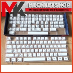Bộ keycap BOW White Minimalist Cherry profile thick PBT cho bàn phím cơ